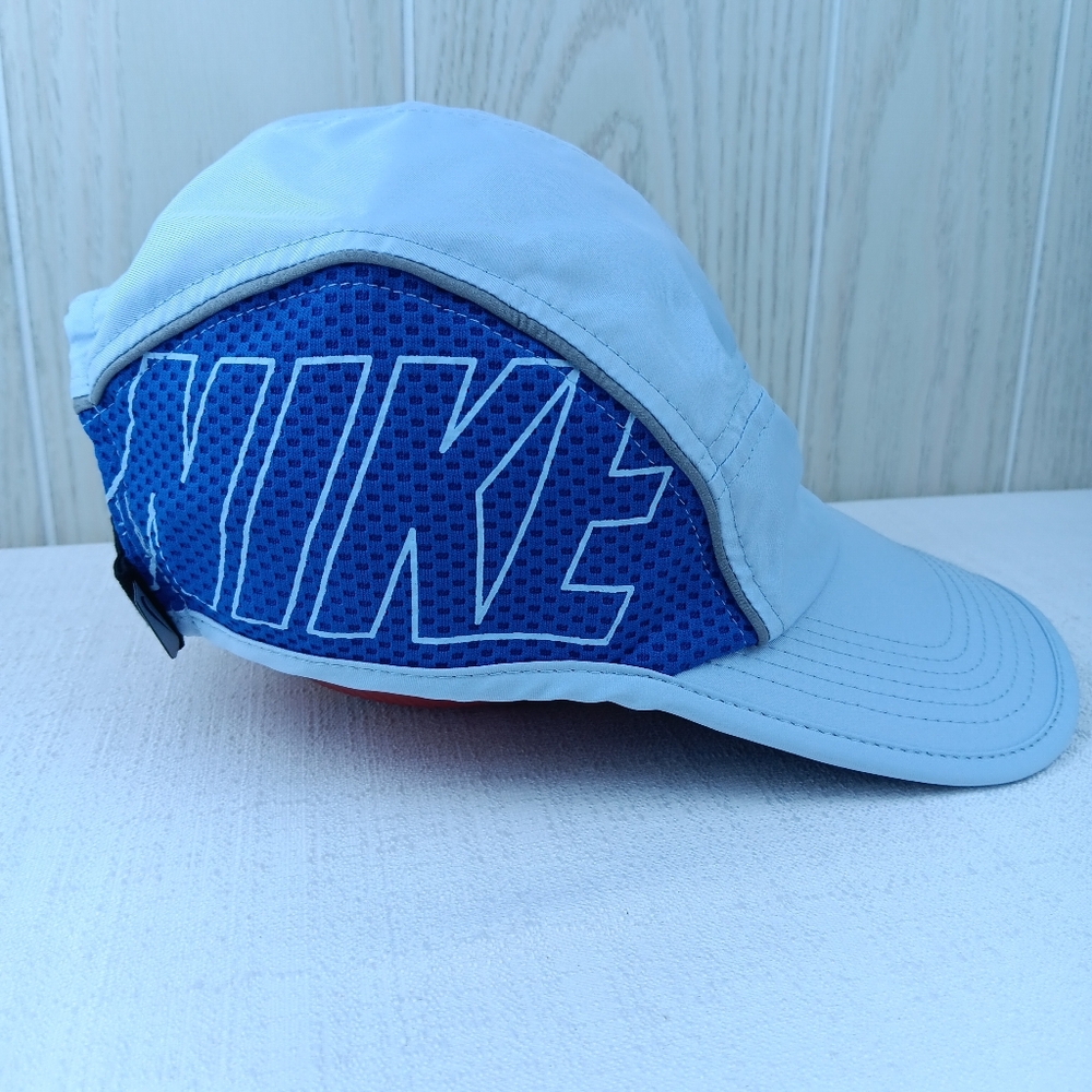 Nike AW84 5 Panel Dri-fit Cap Adult Adjustable Hat Reflective Swoosh Logo OSFM. - Picture 3 of 13
